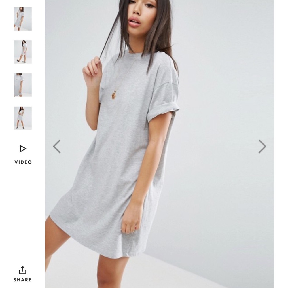 ASOS DESIGN ultimate tshirt dress w/rolled sleeves